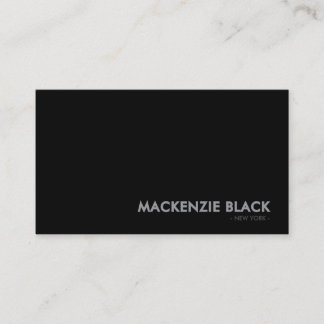 Minimalist Two-Tone Black & White Business Card 名刺