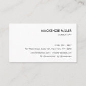 Minimalist Two-Tone Navy Blue & White 名刺 (裏面)