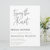 Minimalist Tying the Knot Bridal Shower Invitation 招待状 (スタンド正面)