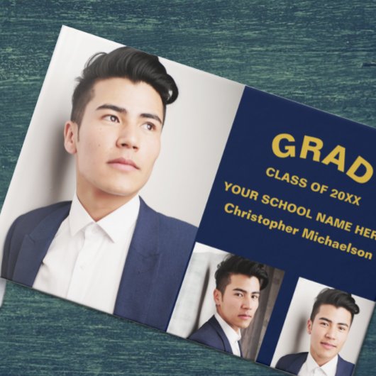 Minimalist Typography 3 Photo Graduation ゲストブック