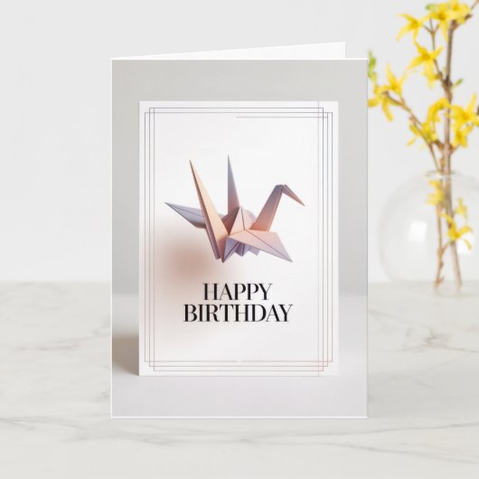Minimalist Typography Birthday Card カード (黄色い花)