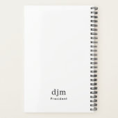 Minimalist Typography Black & White プランナー手帳 (裏面)