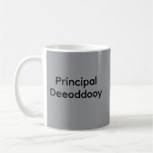 Minimalist Typography Funny Principal Saying コーヒーマグカップ (左)