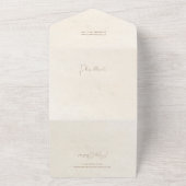 Minimalist Typography Gold Arch Holiday Photo オールインワン招待状 (外側)