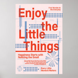 Minimalist Typography Poster Enjoy the Little ポスター