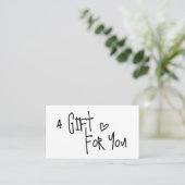Minimalist Typography Professional Gift Cards コーリングカード (スタンド正面)
