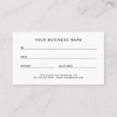 Minimalist Typography Professional Gift Cards コーリングカード (裏面)