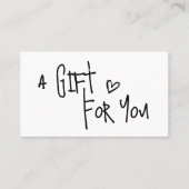 Minimalist Typography Professional Gift Cards コーリングカード (正面)