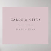 Minimalist Typography Sign Dusky Rose ポスター (正面)