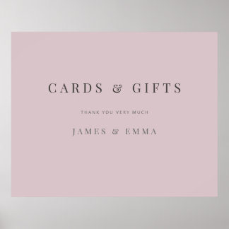 Minimalist Typography Sign Dusky Rose ポスター