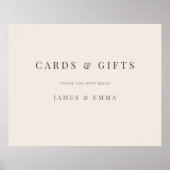 Minimalist Typography Sign Soft Beige ポスター (正面)