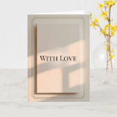 Minimalist Valentine Greeting Card カード (黄色い花)