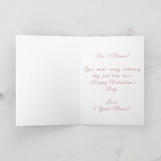 Minimalist Valentine’s Day Card | Personalized  カード (内部)