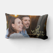 Minimalist Valentine’s Modern Photo Calligraphy ランバークッション (裏面)