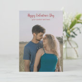 Minimalist Valentine's Day Custom Photo Card 招待状 (スタンド正面)