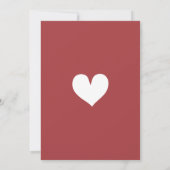 Minimalist Valentine's Day Custom Photo Card 招待状 (裏面)