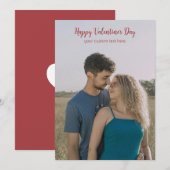 Minimalist Valentine's Day Custom Photo Card 招待状 (正面/裏面)