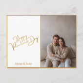 Minimalist Valentine's Day Custom Photo & Text  ポストカード (正面)