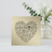 Minimalist Valentine's Day  Line Art シーズンカード (スタンド正面)