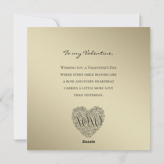 Minimalist Valentine's Day  Line Art シーズンカード (裏面)