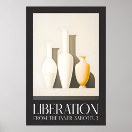 Minimalist Vases Art Print Serenity Still Life ポスター