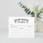 Minimalist Vegan Recipe, Simple Recipe Card (スタンド正面)