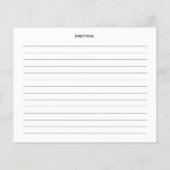 Minimalist Vegan Recipe, Simple Recipe Card (裏面)