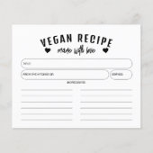 Minimalist Vegan Recipe, Simple Recipe Card (正面)