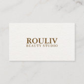 Minimalist Vertical QR Code | Earth Tone | Beauty 名刺 (裏面)