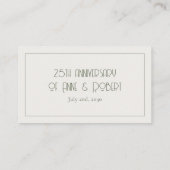 Minimalist vintage プレイスカード (裏面)