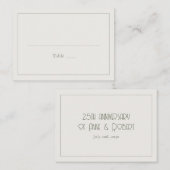 Minimalist vintage プレイスカード (正面/裏面)