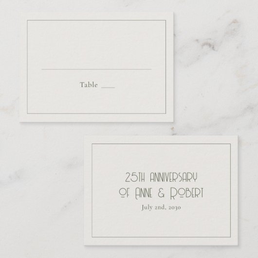 Minimalist vintage プレイスカード (正面/裏面)