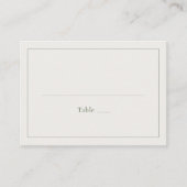 Minimalist vintage プレイスカード (正面)