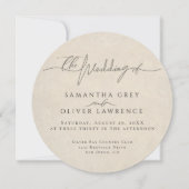 Minimalist Vintage Boho Wedding Invitation (正面)