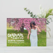 Minimalist Vintage Picture Collage Graduation  案内状 (スタンド正面)