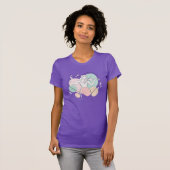 Minimalist Violin Player Elegant Sketch Pastel Tシャツ (正面フル)
