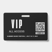 Minimalist VIP All Access Pass Badge Template  バッジ (正面)