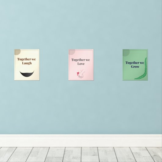 Minimalist Wall Art set of 3 (ウッドフロア)