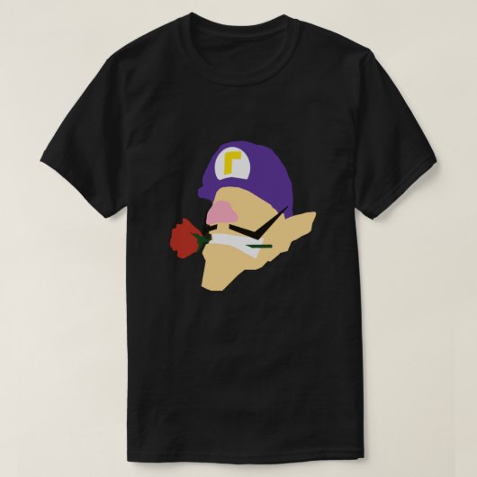 Minimalist Waluigi Tシャツ (デザイン正面)