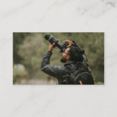 Minimalist Warm Sand Camera Logo Photographer  名刺 (正面)