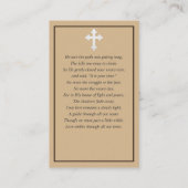  Minimalist Warm Sand Funeral Prayer Card Photo 名刺 (裏面)