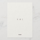 Minimalist  | Warm White 招待状 (裏面)