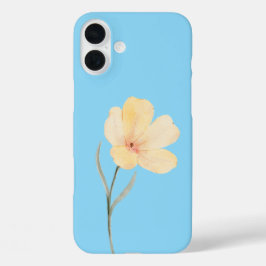 Minimalist Watercolor flower iPad case iPhone 16 Plusケース