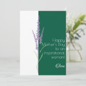  Minimalist watercolor lavender purple mother day シーズンカード (スタンド正面)