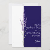 Minimalist watercolor lavender purple mother day シーズンカード (正面)