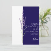 Minimalist watercolor lavender purple mother day シーズンカード (スタンド正面)