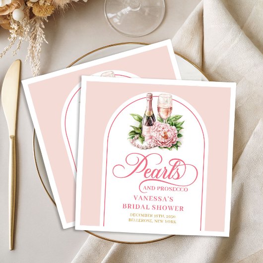 Minimalist watercolor napkins bridal shower set