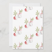 Minimalist Watercolor Ornaments Christmas Party 招待状 (裏面)