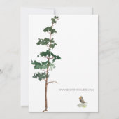 Minimalist Watercolor Spruce Wedding 招待状 (裏面)