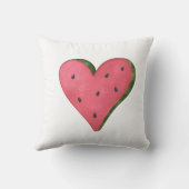 Minimalist Watermelon Seeds and Stripes Summer Wra クッション (裏面)